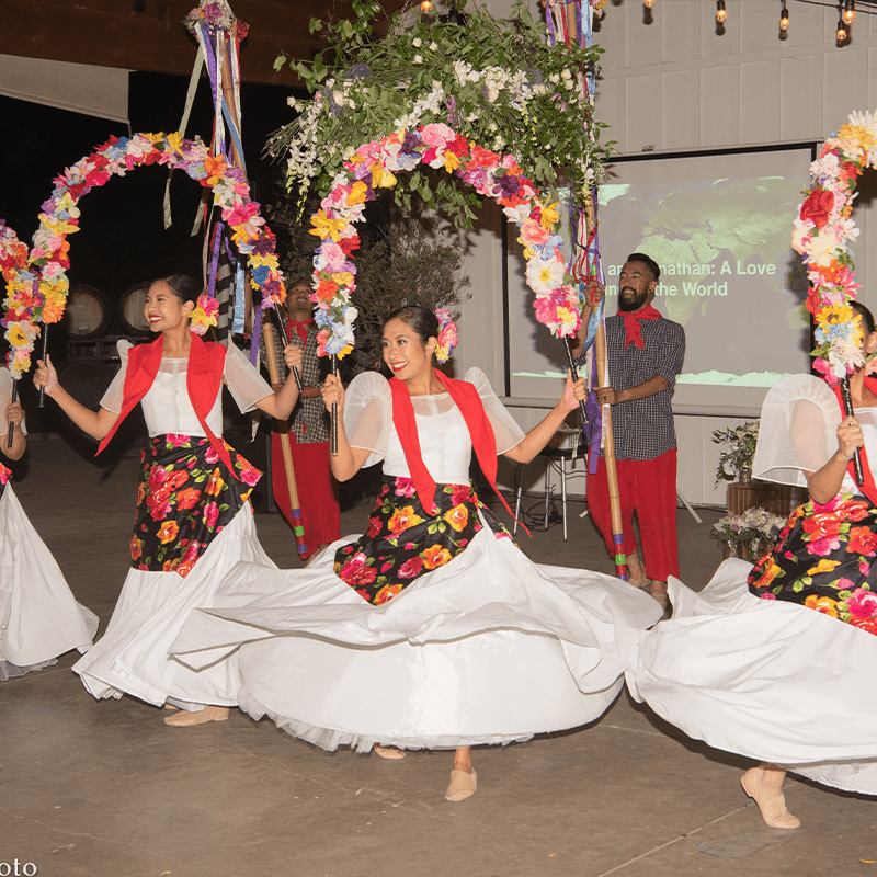 Wedding tablescape and florals at a Sonoma County winery