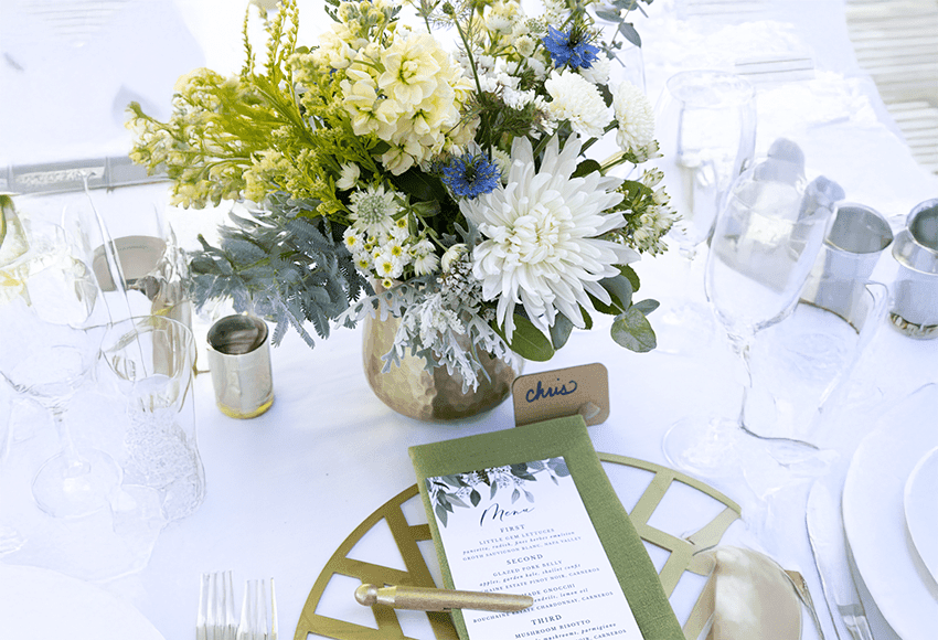 Romantic vineyard wedding details in Napa Valley